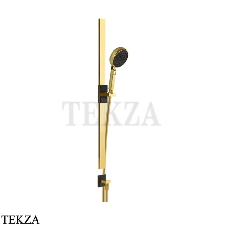 Gessi Haute Culture Shower Штанга в комплекте с душевой лейкой и выводом для воды 57142-246, золото глянец