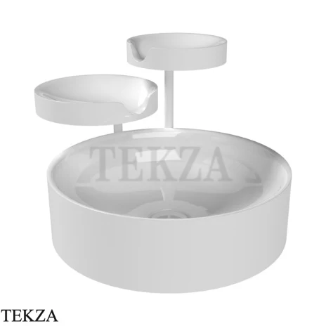 Flaminia Taki раковина накладная с тремя чашами 45×52,5×32,9 см, белый глянец