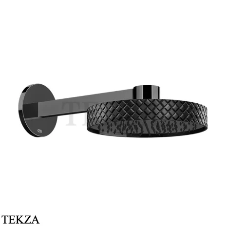 Gessi Pelle Tresse Верхняя лейка с кронштейном D30,5 см, 78249-439, Nero/ Black Metal PVD