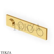 Zucchetti Hoop Термостат для душа на 3 потока, струя, внешняя часть ZHO783.C41, brushed gold