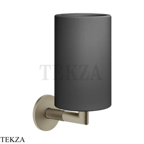 Gessi ANELLO Стакан настенный, композит черный 63708-149, Finox Brushed Nickel