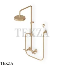 Zucchetti Agora Classic Душевая колонна с механическим смесителем ZAL860.P31, brushed british gold PVD