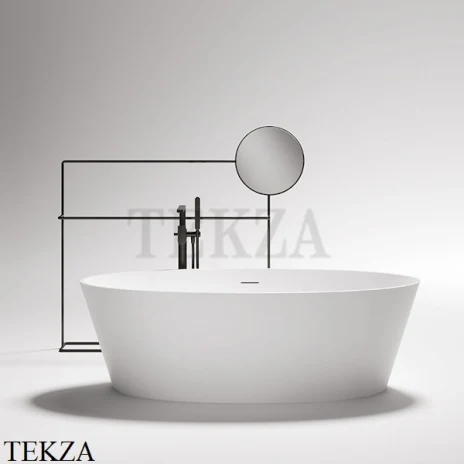 Gruppo Treesse Alma Ванна овальная отдельностоящая Solid Surface V015BL, белый глянец
