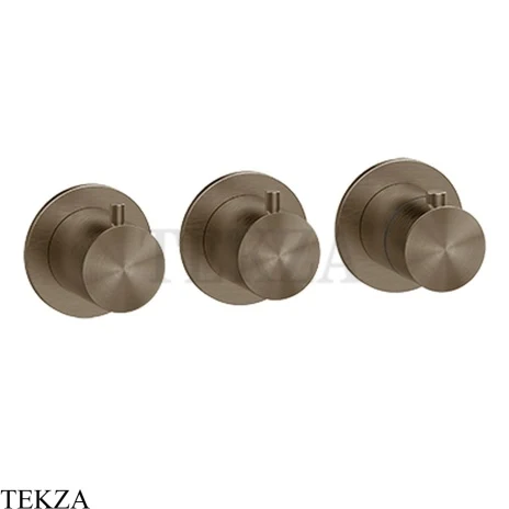 Gessi 316 SHOWER Термостат для душа на 2 выхода, внешняя часть 54334-761, Coffee Bronze Brushed PVD