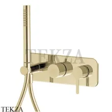 FIMA Carlo Frattini SNAP Смеситель для душа с гарнитуром, внешняя часть F3129WX2HS, Brushed Champagne