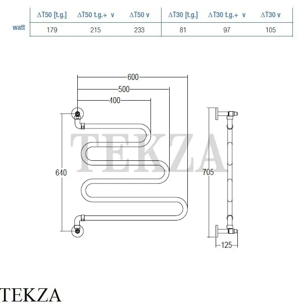 Margaroli Vento 405 Полотенцесушитель для ГВС 405OB, бронза classic