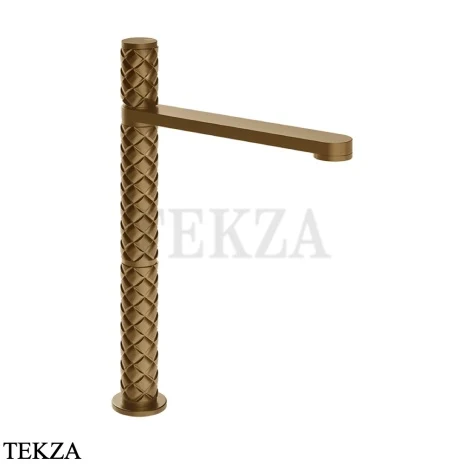 Gessi Pelle Tresse Смеситель для раковины высокий, без гарнитура 78004-791, Deep Bronze Brushed PVD