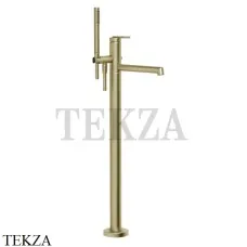 Gessi INGRANAGGIO Смеситель для ванны напольный, с гарнитуром 63528-727, Brushed Brass