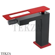 Boheme Q Смеситель для биде однорычажный, без гарнитура 146-BR, черный-красный