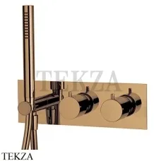 FIMA Carlo Frattini Spillo UP Термостат для душа, 2 потока, с гарнитуром, внешняя часть F3049WX3ZS, Brushed Amber Bronze