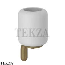 Gessi Goccia Стакан настенный, белая керамика 38007-713, Antique Brass Gessi Goccia Стакан настенный, белая керамика 38007-713, Antique Brass