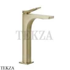 Gessi RILIEVO Смеситель для раковины высокий, без донного клапана 59010-727, Brushed Brass