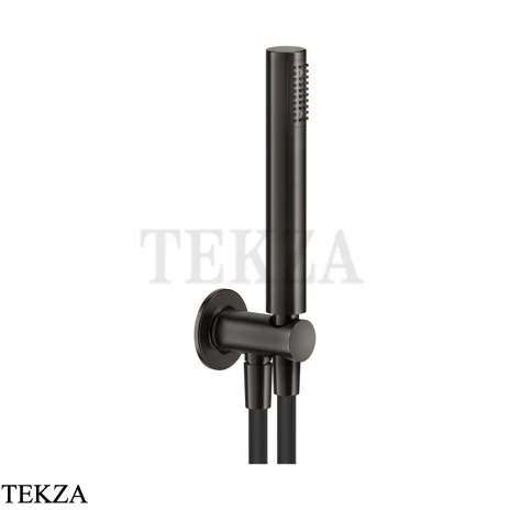 Gessi INCISO SHOWER Душевой комплект с держателем 58123-707, Black Metal Brushed PVD