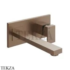 Gessi Rettangolo Смеситель для раковины на планке длинный, внешняя часть 44838-708, Copper Brushed