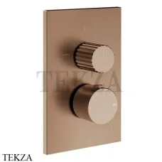 Gessi Incastri Термостат для душа 2 потока, внешняя часть 75135-708, Copper Br. PVD