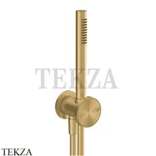 Gessi Origini ACCENT Душевой комплект с лейкой, шланг 1,50 м 66123-727, Brushed Brass