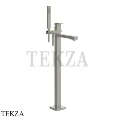 Gessi Rettangolo Смеситель для ванны напольный, внешняя часть 24961-149, Finox Brushed Nickel