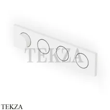 Zucchetti Hoop Термостат для душа на 3 потока, струя, внешняя часть ZHO783.W1, белый goffrato