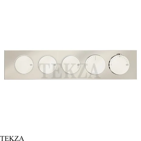 Gessi Origini NEUTRAL Термостат для душа 3 потока с кнопками, внешняя часть 66224-720, Nickel PVD