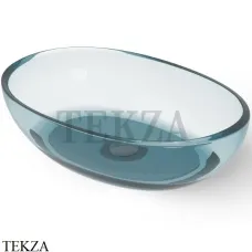 Dea Design Washbasins Раковина настольная овальная Glasstech DD9077 600 R11, Dark Blue R11 Dea Design Washbasins Раковина настольная овальная Glasstech DD9077 600 R11, Dark Blue R11
