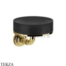 Gessi VENTI20 Мыльница настенная черная 65402-246, Gold PVD