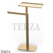 Boheme Q Стойка напольная с полкой и полотенцедержателем 10952-MG, латунь matt gold