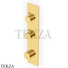 Zucchetti Pan Термостат для душа, 2 выхода, внешняя часть ZT28660.C41, brushed gold