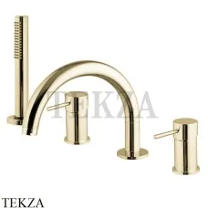 FIMA Carlo Frattini Spillo UP Смеситель на борт ванны, с гарнитуром F3044NHS, Brushed Champagne