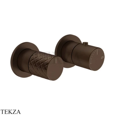 Gessi Habito INTRECCIO Термостат для душа на 1 поток, внешняя часть 70132-845, Dark Bronze