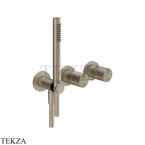 Gessi Habito CESELLO Смеситель для душа с гарнитуром, внешняя часть 70438-149, Finox Brushed Nickel