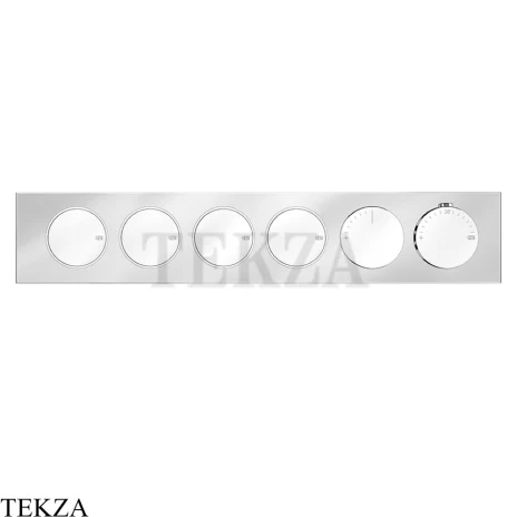 Gessi Origini NATURE Термостат для душа 4 потока с кнопками, внешняя часть 66226-031, хром глянец