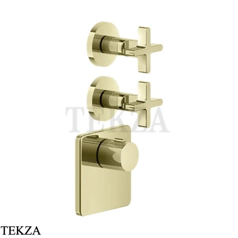 Gessi INCISO WELLNESS Термостат 2 выхода, внешняя часть 58344-710, Brass PVD