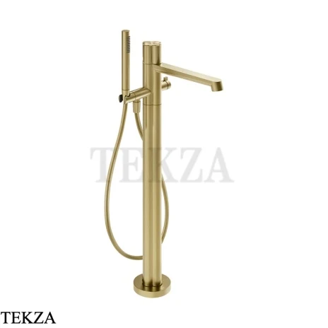 Gessi Ludovica Смеситель для ванны напольный, с гарнитуром 76228-727, шампань Brushed
