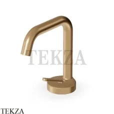 Zucchetti Isy22 Смеситель для раковины, без гарнитуры ZIS1400.P31, brushed british gold PVD