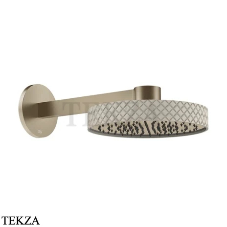 Gessi Pelle Tresse Верхняя лейка с кронштейном D30,5 см, 78249-432, Crème/ Finox Br. Nickel