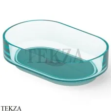 Dea Design Washbasins Раковина настольная овальная Glasstech DD9097 560 R8, Lake Water Blue R8 Dea Design Washbasins Раковина настольная овальная Glasstech DD9097 560 R8, Lake Water Blue R8