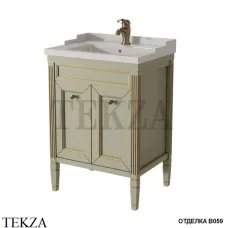 Caprigo ALBION Тумба напольная с раковиной, 60 см массив, 10310-B059, verde oliva