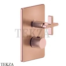 Gessi INCISO SHOWER Термостатический смеситель, 2 потока, внешняя часть 58234-030, Copper глянец