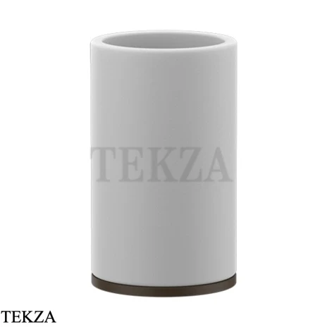 Gessi INCISO accessories Стакан настольный, композит белый 58531-845, Dark Bronze