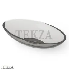Dea Design Washbasins Раковина настольная овальная Glasstech DD9006 600 R4, Smoky Black R4