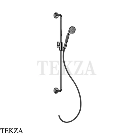 Gessi VENTI20 Штанга в комплекте с душевой лейкой, шланг 65144-706, Black Metal PVD