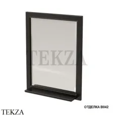 Caprigo ALBION Зеркало в раме с полкой, 10330-B042, NERO alluminio
