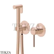 Newform Гигиенический душ с держателем, смеситель, внешняя часть 885.M0.075, Copper glossy