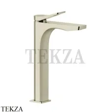 Gessi RILIEVO Смеситель для раковины высокий, без донного клапана 59010-720, Nickel PVD