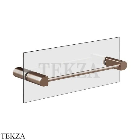 Gessi RILIEVO Полотенцедержатель для крепления на стекло, 30 см 59562-708, Copper Br. PVD