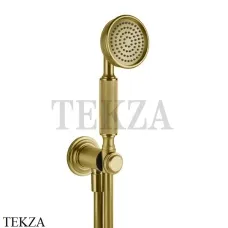Gessi VENTI20 Душевой комплект с душевой лейкой, шланг, вывод 65123-716, Gold Br. PVD