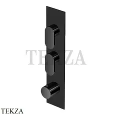 Zucchetti Octo Термостат для душа на 2 потока, внешняя часть ZOC660.N6, черный матовый