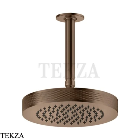 Gessi INCISO SHOWER Верхняя душевая лейка с кронштейном 58186-708, Copper Brushed PVD