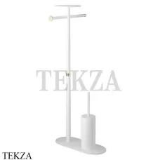 Boheme VENTURO Стойка напольная для WC 10953-W-G, Белый-золото
