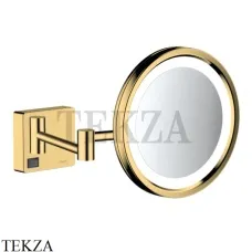 Hansgrohe AddStoris Зеркало для бритья с подсветкой 41790990, золото глянец